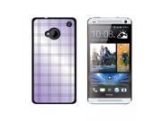 Mad for Plaid Purple Snap On Hard Protective Case for HTC One 1 Black