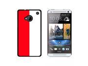Poland Flag Snap On Hard Protective Case for HTC One 1 Black