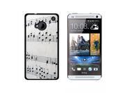 Music Musical Notes Score Composition Snap On Hard Protective Case for HTC One 1 Black