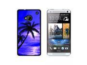 Palm Trees And Sunset Purple Beach Tropical Ocean Snap On Hard Protective Case for HTC One 1 Black