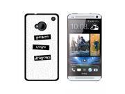 Peace Love Dragons Snap On Hard Protective Case for HTC One 1 Black