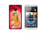 Baby Dragon Chibi on Red Cute Snap On Hard Protective Case for HTC One 1 Black