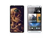 Skull With a Burning Cigarette Van Gogh Snap On Hard Protective Case for HTC One 1 Black