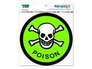 Poison Skull And Crossbones - Circle MAG-NEATO'Sâ„¢ Automotive Car Refrigerator Locker Vinyl Magnet Poison Skull And Crossbones - Circle MAG-NEATO'Sâ„¢ Automotive Car Refrigerator Locker Vinyl Magnet