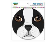 Boston Terrier Face Close up Pet Dog Circle MAG NEATO S™ Automotive Car Refrigerator Locker Vinyl Magnet