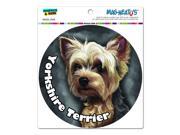 Yorkshire Terrier Yorkie Dog Pet Circle MAG NEATO S™ Automotive Car Refrigerator Locker Vinyl Magnet