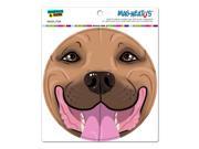 Pit Bull Face Fawn Pitbull Close up Pet Dog Circle MAG NEATO S™ Automotive Car Refrigerator Locker Vinyl Magnet