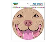 Pit Bull Face Blue Fawn Pitbull Close up Pet Dog Circle MAG NEATO S™ Automotive Car Refrigerator Locker Vinyl Magnet