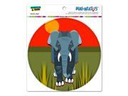 Geometric African Elephant Grey Circle MAG NEATO S™ Automotive Car Refrigerator Locker Vinyl Magnet