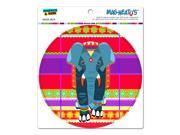 Geometric Indian Elephant Blue Red Circle MAG NEATO S™ Automotive Car Refrigerator Locker Vinyl Magnet