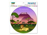 Mount Kilimanjaro Tanzania Africa Lion Circle MAG NEATO S™ Automotive Car Refrigerator Locker Vinyl Magnet