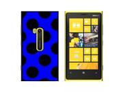 Mega Polka Dots Black Blue Snap On Hard Protective Case for Nokia Lumia 920