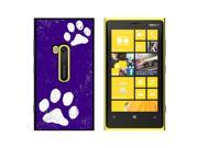 Paw Prints Distressed Purple Snap On Hard Protective Case for Nokia Lumia 920