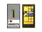 I Love Heart Minnesota Snap On Hard Protective Case for Nokia Lumia 920
