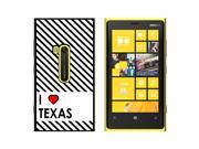 I Love Heart Texas Snap On Hard Protective Case for Nokia Lumia 920