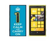Keep Calm and Carry On Blue Snap On Hard Protective Case for Nokia Lumia 920