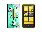 Flower Power Blue Green Turquoise Snap On Hard Protective Case for Nokia Lumia 920