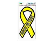 Support Our Troops Yellow Awareness Ribbon MAG NEATO S TM Automotive Car Refrigerator Locker Vinyl Magnet