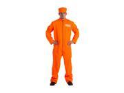 Prisoner Behind Bars Orange Jumpsuit Men Costume