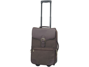 Royal Palms 21 Leather Rolling Upright Carry On Bag Luggage Brown
