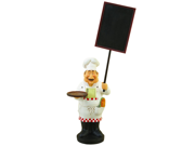 Large French Chef Figurine with Welcome Chalkboard Kitchen Decor
