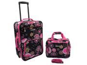Rockland Rio Upright Carry On Tote 2 Piece Luggage Set Pucci
