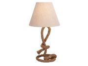 Casa Cortes Nautical Nylon Rope Cord Pier Metal Table Lamp