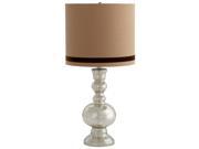 Cyan Design Brea Glass Table Lamp Tan Fabric Shade with White Lining