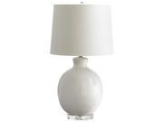 Cyan Design Suri Ceramic Table Lamp White Fabric Shade with White Lining