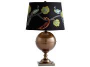 Cyan Design Vanderbilt Table Lamp Black Embroidered Shade with Gold Lining