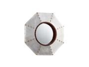 Cyan Design Iron and Glass Octo Metal Mirror Raw Steel