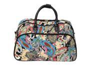 All Seasons 21 inch Carry On Shoulder Tote Duffel Bag Paisley