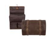 Canyon Outback Buffalo Mountain Hanging Leather Toiletry Bag Distressed Brown