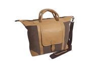 Canyon Outback Titus Canyon 18 Inch Leather and Canvas Duffel Bag Brown