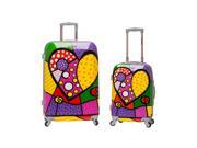 Rockland Heart 2 Piece Lightweight Hardside Spinner Luggage Set