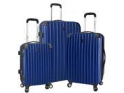 Travelers Club Chicago 3 Piece Hardside Expandable Spinner Luggage Set Navy