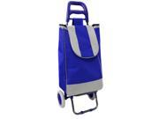 Easy Rolling Lightweight Collapsible Shopping Cart Royal Blue