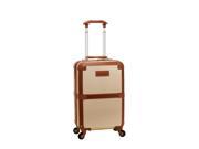 Rockland 20 Classic Trunk Style Spinner Upright Carry On Suitcase Champagne