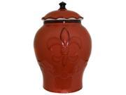French Tradition Fleur De Lis Hand painted Cookie Jar