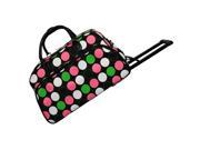World Traveler Dots 21 inch Carry On Rolling Duffle Bag New Multi Dot