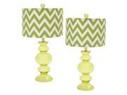 Urban Designs Margaritaville Lime Glass 26 Table Lamp with Shade Set of 2