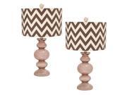 Urban Designs Chocolate Milkshake Glass 26 Table Lamp with Shade Set of 2