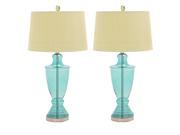 Urban Designs Aqua Blue Glass Table Lamps Set of 2