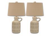 Urban Designs Ceramic Jug Table Lamp 3 Way Set of 2