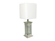 Urban Designs Crystal Rain 30 Glass Table Lamp White Shade