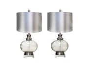 Urban Designs Talia 28 Metallic Glass Table Lamp Set of 2