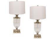 Urban Designs Daria 34 Tall Glass Table Lamp Set of 2