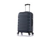 InUSA New York Collection 24 inch Lightweight Hardside Spinner Suitcase Blue