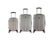 InUSA San Francisco 3 piece Lightweight Hardside Spinner Luggage Set Champagne