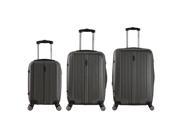 InUSA San Francisco 3 piece Lightweight Hardside Spinner Luggage Set Charcoal